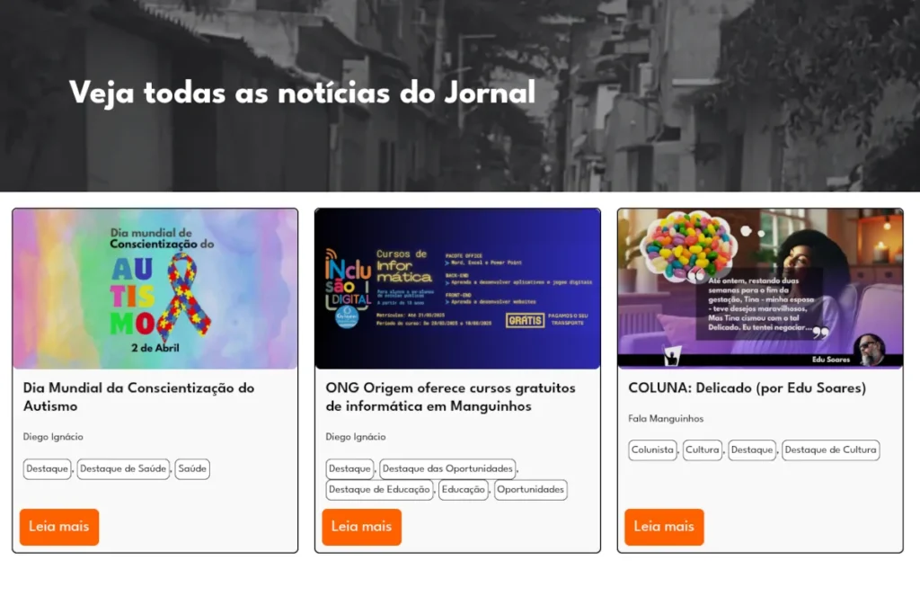 Notícias do Jornal Fala Manguinhos